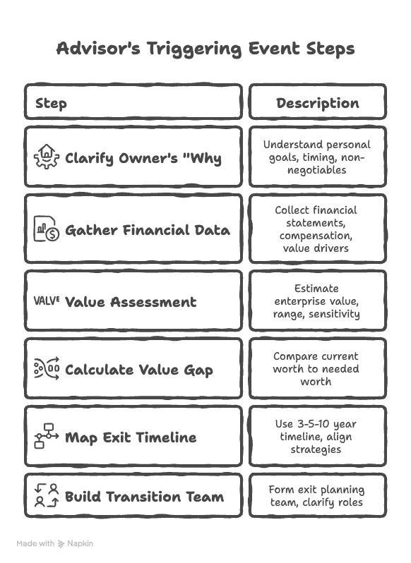 How Advisors Run a Triggering Event (Step by Step) - visual selection