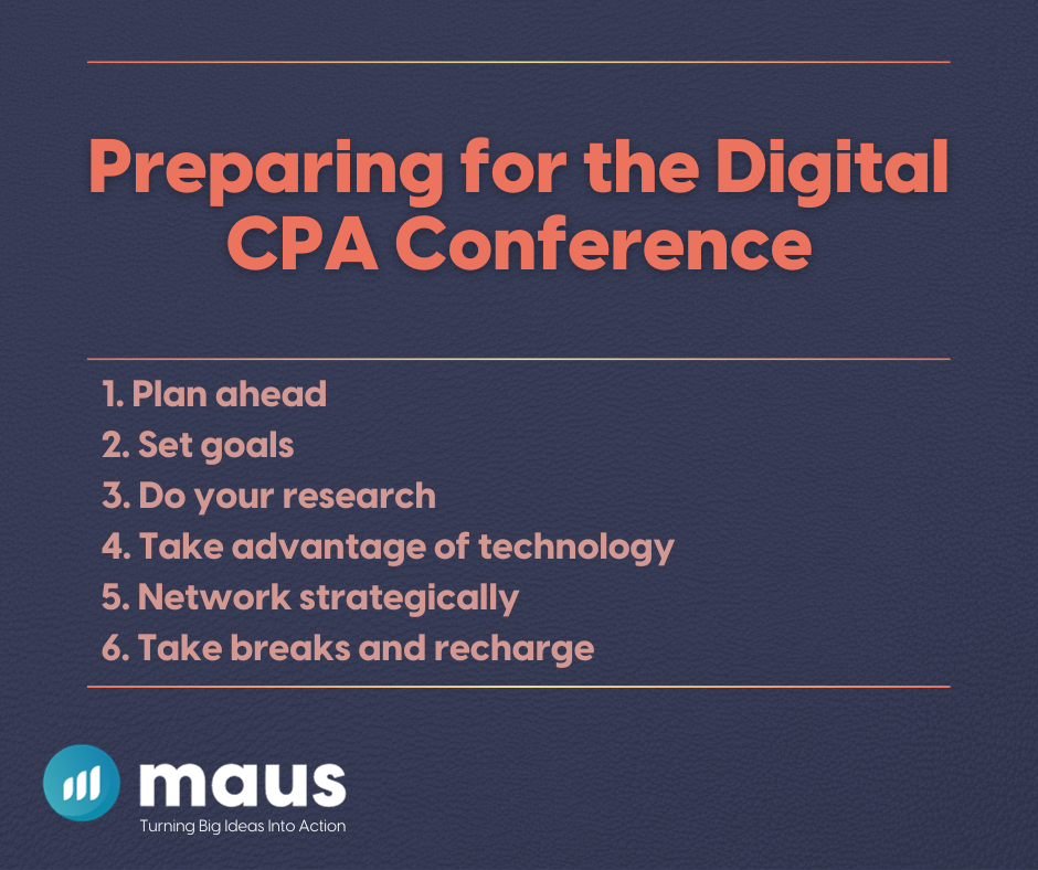 Tips and Tools for Preparing for the Digital CPA Conference
