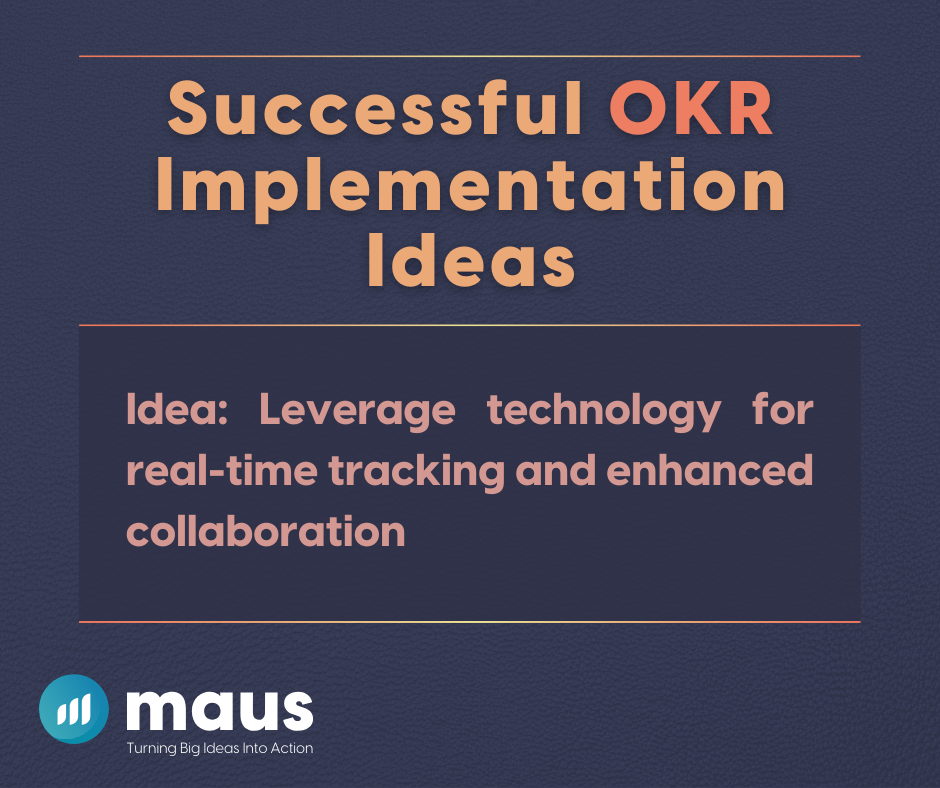 Successful OKR Implementation Ideas - Leverage technology for real-time tracking and enhanced collaboration